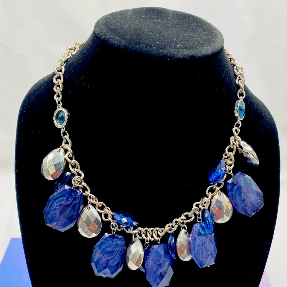 Blue and silver necklace